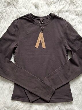 SKIMS Cotton Jersey Long Sleeve Tshirt S AP-TSH-0647